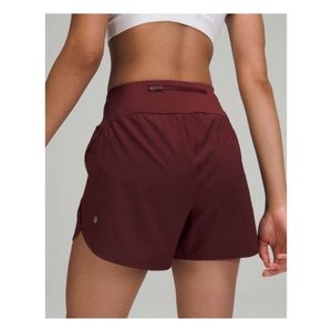 Lululemon high rise run shorts Maroon 8